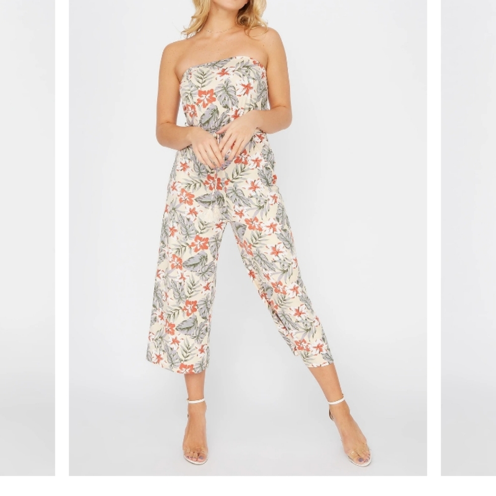 Streetwear Society Floral Strapless jumpsuit